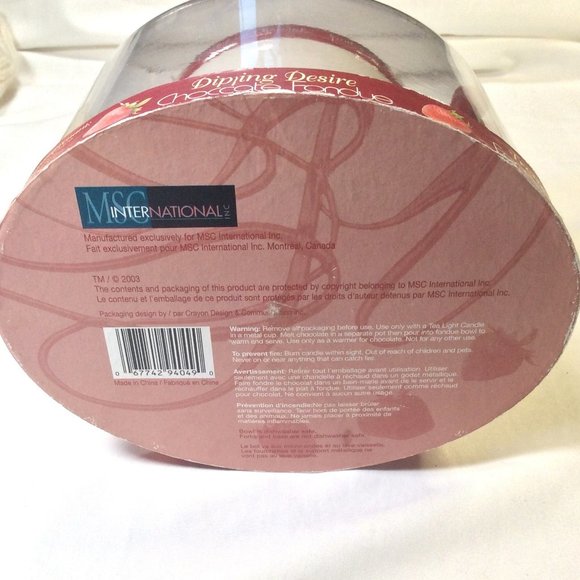 Joie Dipping Desire Chocolate Fondue Set - Strawberry by MSC *NIB* - Picture 4 of 5